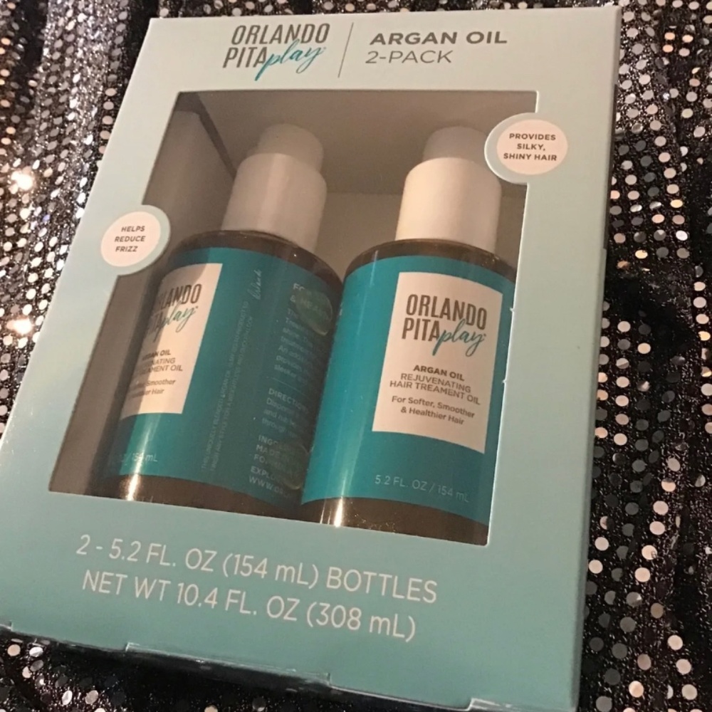 Orlando Pita play Argan rejuvenating hair treatment oil 2 pk  box  total 10.4 oz